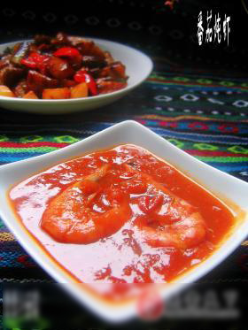 番茄炖对虾的做法