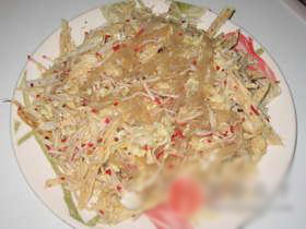 白菜蟹棒拌腐竹的做法